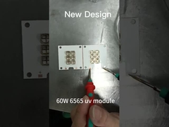 โมดูล LED UV 60W หลอดลูกแก้ว Quartz Lens 365nm ถึง 405nm LED UV Curing